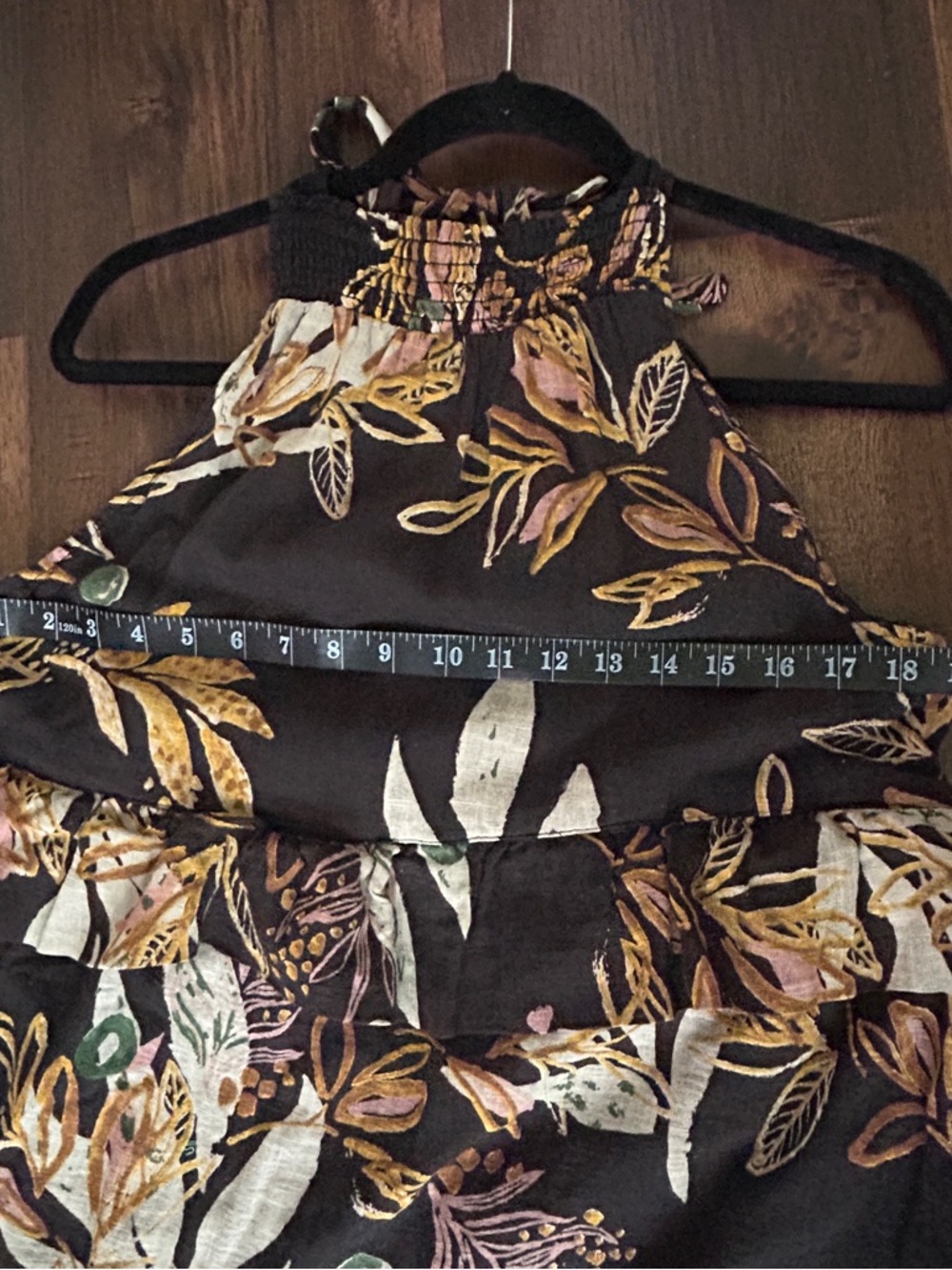 Free People Anita Floral Maxi Dress Halter Boho Tiered Small - Picture 7 of 7